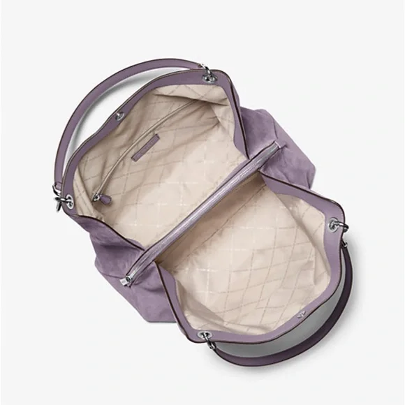 MICHAEL KORS Christina Large Suede Triple Gusset Shoulder Tote Bag
Lt Quartz
NWT - Picture 3 of 16